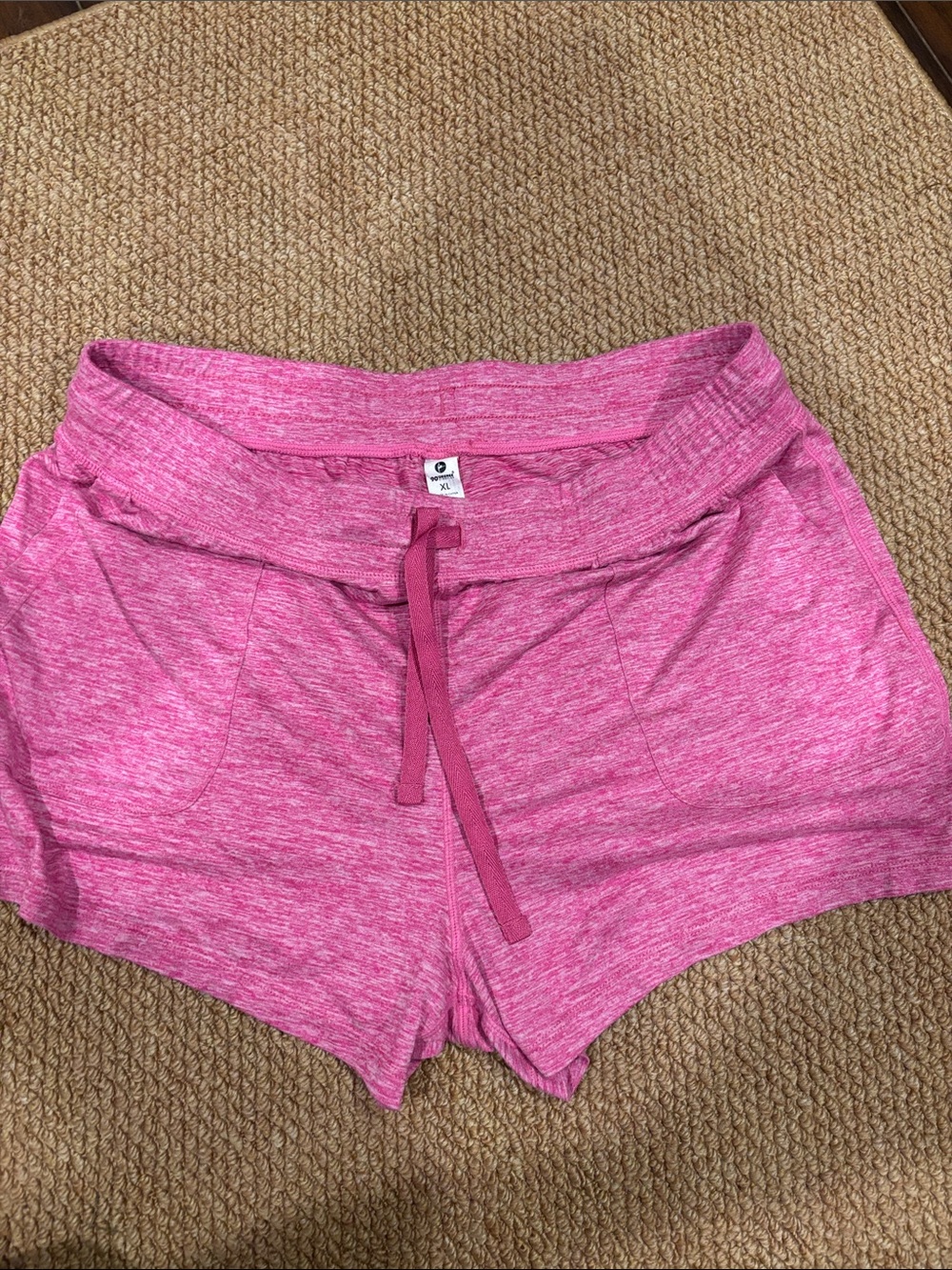 90 Degree By Reflex Heather Pink Athletic Lounge Shorts Pull on size XL